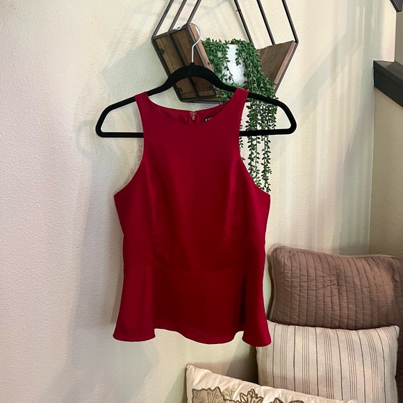 EUC Express Peplum Red Blouse Size Small - Picture 10 of 15